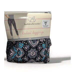 NWT Bobbie Brooks Ladies Women's Leggings,  Paisley Purple Blue 2X 20-22